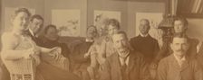 A social gathering in the veranda room, Dom Smith, Vladivostok, Russia, 1899. Creator: David M. Clarkson
