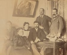 A social gathering in the veranda room, Dom Smith, Vladivostok, Russia, 1899. Creator: Ann E. Ivy