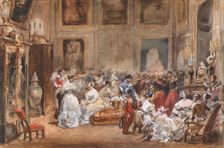 A Soirée by Duke of Orléans (1810-1842) in the Pavillon de Marsan. Creator: Lami, Eugène Louis (1800-1890)