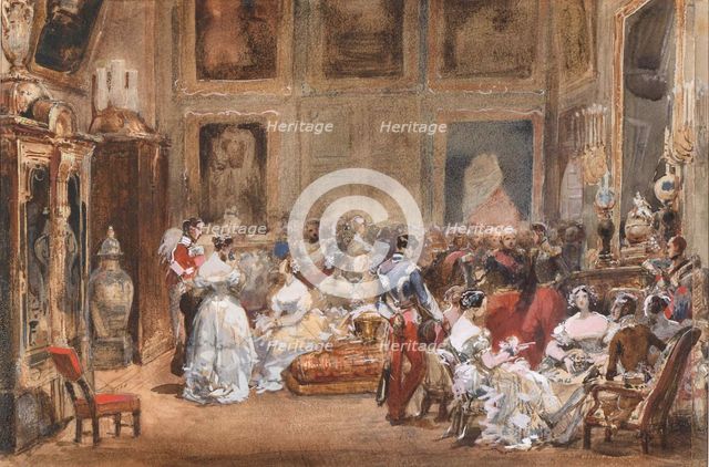 A Soirée by Duke of Orléans (1810-1842) in the Pavillon de Marsan. Creator: Lami, Eugène Louis (1800-1890).