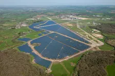 A solar farm on the site of RAF Lyneham, Wiltshire, 2015. Creator: Historic England