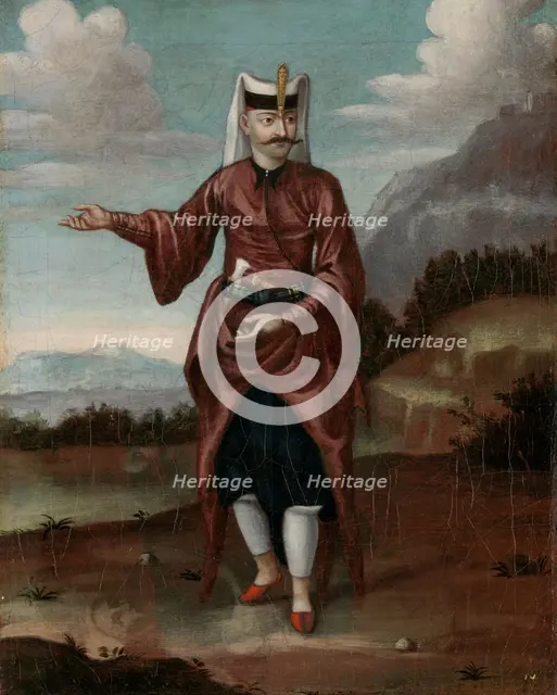 A Soldier of the Janissaries, 1700-1737. Creator: Workshop of Jean Baptiste Vanmour.