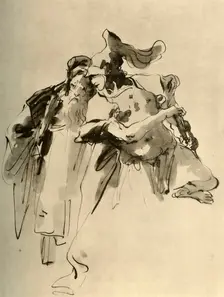 A Soldier and an Old Man mid 18th century, (1928). Artist: Giovanni Battista Tiepolo