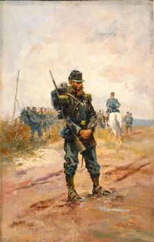 A Soldier, c1860-1885. Creator: Alphonse de Neuville