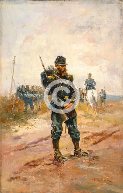 A Soldier, c1860-1885. Creator: Alphonse de Neuville.