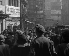 A Soldier from the USA or Commonwealth Walking Through London, 1943. Creator: British Pathe Ltd