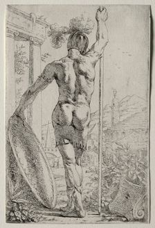 A Soldier Standing, Seen from Behind. Creator: Leendert van der Cooghen (Dutch, 1610-1681)