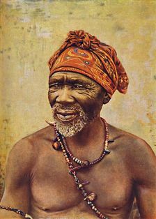A South African medicine man, 1912. Creator: GW Wilson and Company
