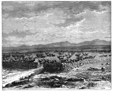 A South African cattle kraal, c1890