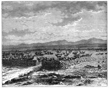 A South African cattle kraal, c1890