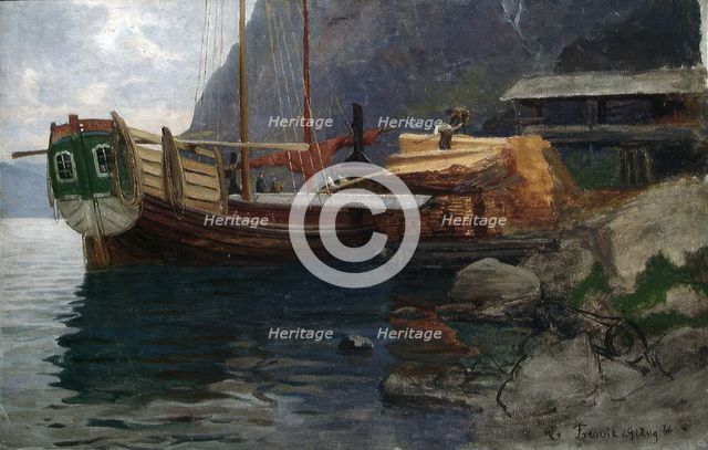 A Sloop from Sogn, 1866. Creator: Hans Gude.