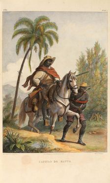 A slave catcher (Capitão do mato). From "Voyage pittoresque dans le Brésil", 1835. Creator: Rugendas, Johann Moritz (1802-1858)