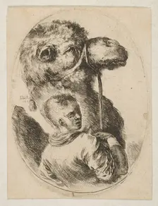 A slave holds a camel by the bridle, from Several heads in the Persian style (Plusieurs ..., 1649. Creator: Stefano della Bella
