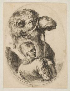 A slave holds a camel by the bridle, from Several heads in the Persian style (Plusieurs ..., 1649. Creator: Stefano della Bella