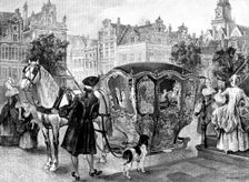 A Sledge-Coach in Old-World Amsterdam, 1898. Creator: P Naumann