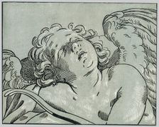 A sleeping cupid, 1630-45. Creator: Bartolomeo Coriolano