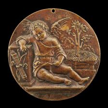 A Sleeping Cupid, early 16th century. Creator: Pseudo Antonio da Brescia