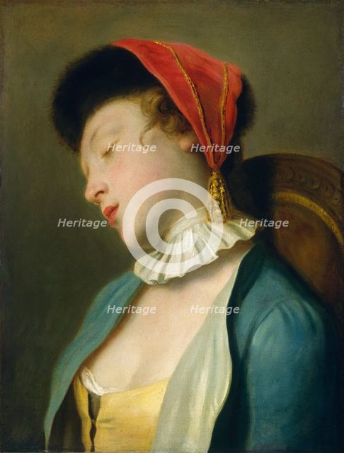 A Sleeping Girl, 1760/1762. Creator: Pietro Rotari.