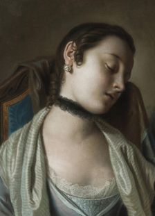 A sleeping girl. Creator: Rotari, Pietro Antonio (1707-1762)