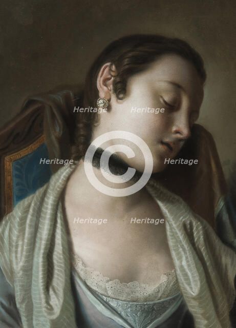 A sleeping girl. Creator: Rotari, Pietro Antonio (1707-1762).