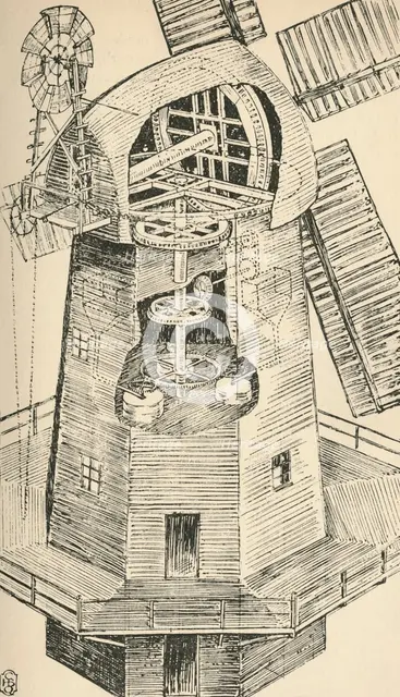 'A Smock Mill', (1931). Artist: Charles Henry Bourne Quennell.