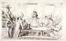 A smoking club House of Commons, London, 1793. Artist: Anon
