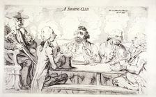A smoking club House of Commons, London, 1793. Artist: Anon