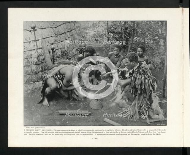 A Smoking Party, Zululand, South Africa, c1900?  Creator: John Middlebrook.