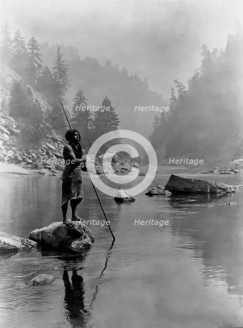 A smoky day at the Sugar Bowl-Hupa, c1923. Creator: Edward Sheriff Curtis.
