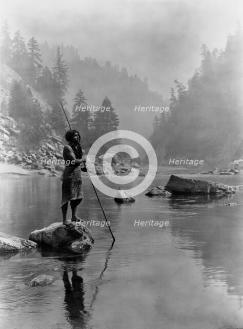 A smoky day at the Sugar Bowl-Hupa, c1923. Creator: Edward Sheriff Curtis.