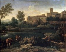 A Small Town in Latium 1660s. Artist: Gaspard Dughet