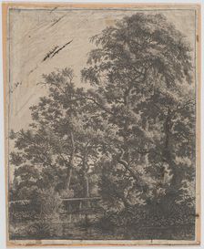 A Small Bridge over a Stream, 17th century. Creator: Anthonie Waterloo