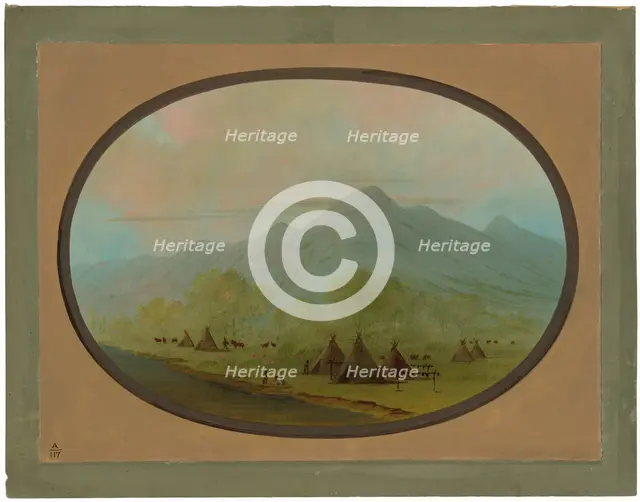 A Small Crow Village, 1855/1869. Creator: George Catlin.