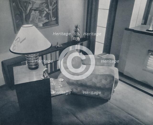 'A small room designed and furnished by Michael Dawn, Bedford, England', 1935. Artist: Unknown.