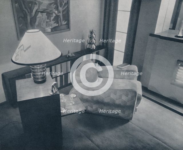'A small room designed and furnished by Michael Dawn, Bedford, England', 1935. Artist: Unknown.