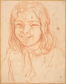 A Smiling Boy with Flowing Hair, c. 1700. Creator: Unknown