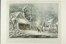 A Snowy Morning, 1864. Creator: Frances Flora Bond Palmer
