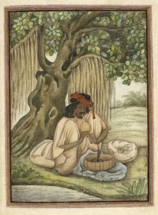 A snake-charmer of the Sapera caste, 1825 . Creator: Anon