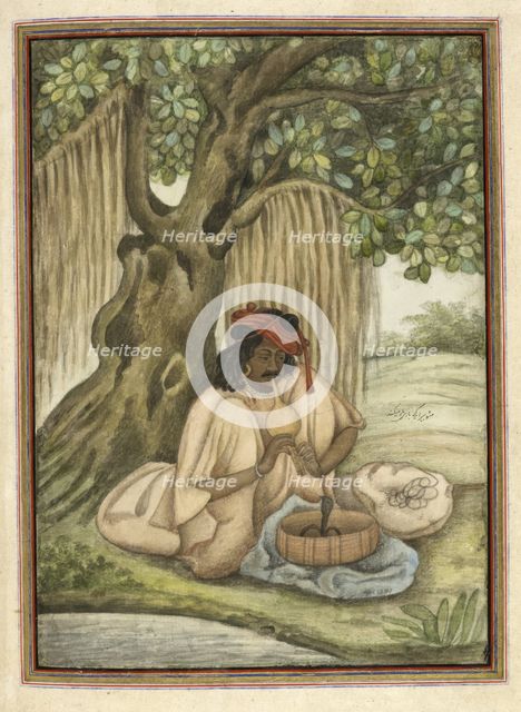 A snake-charmer of the Sapera caste, 1825 . Creator: Anon.
