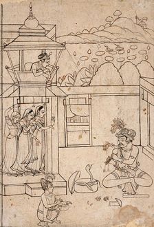 A Snake Charmer, between 1800 and 1825. Creator: Unknown