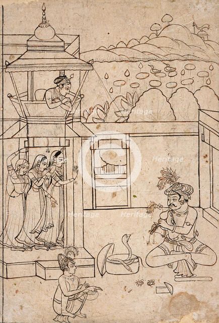 A Snake Charmer, between 1800 and 1825. Creator: Unknown.