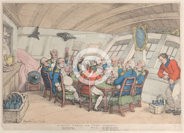 A Snug Cabin, or Port Admiral, June 21, 1808., June 21, 1808. Creator: Thomas Rowlandson.
