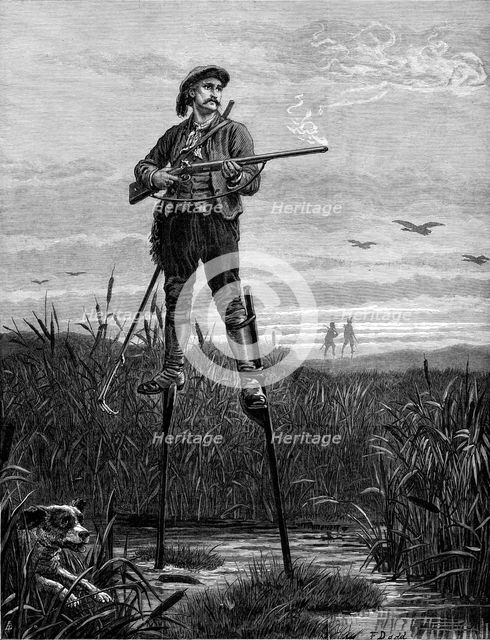 A sportsman of the Landes (France), 1880. Creator: Unknown.