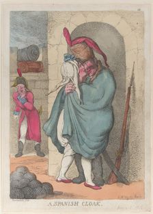 A Spanish Cloak, March 2, 1812., March 2, 1812. Creator: Thomas Rowlandson