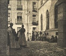 A Spanish courtyard, 1926. Creator: Sydney Lee