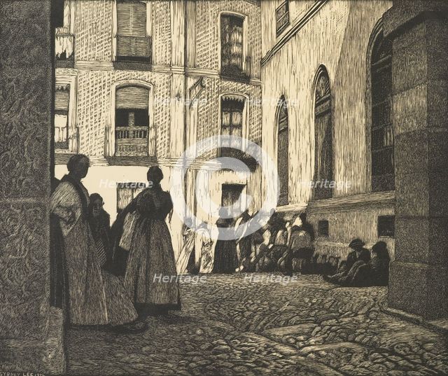 A Spanish courtyard, 1926. Creator: Sydney Lee.