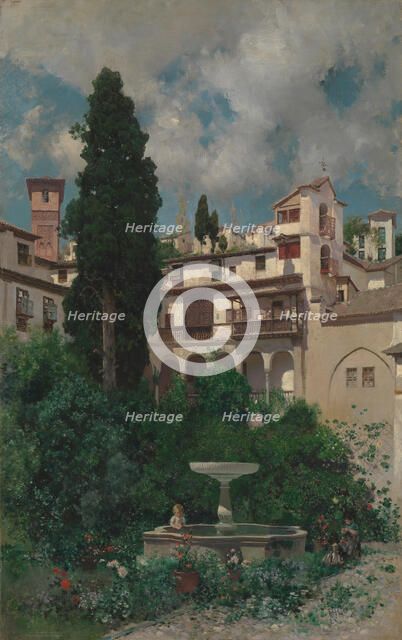 A Spanish Garden. Creator: Martín Rico y Ortega.