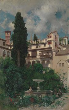 A Spanish Garden. Creator: Martín Rico y Ortega