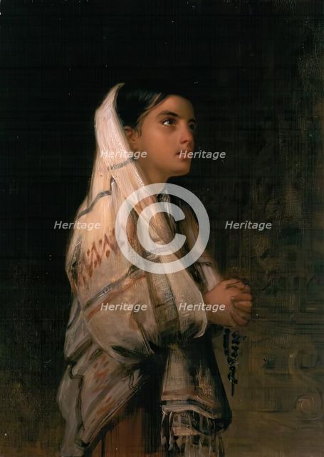 A Spanish Girl Praying, c1875-1885. Creator: Edwin Long.