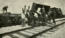 A Special Goods Train Takes It On The Rails 1901. Creator: Unknown